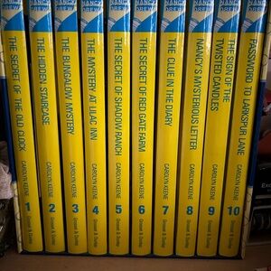 Nancy Drew Mystery Stories Book Set - Blue and Yellow